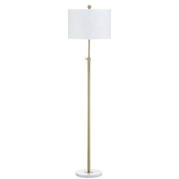 June 65" Adjustable Metal/Marble LED Floor Lamp - JONATHAN Y